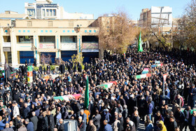 مراسم تشییع پیکرهای ۶ شهید گمنام - شهرکرد
