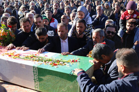 مراسم تشییع پیکرهای ۶ شهید گمنام - روستای هرچگان