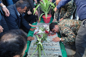 مراسم تشییع پیکرهای ۶ شهید گمنام - روستای هرچگان