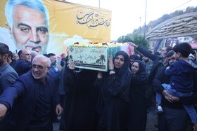 مراسم تشیع یک شهید گمنام و یادواره شهدای کِسلیان سوادکوه