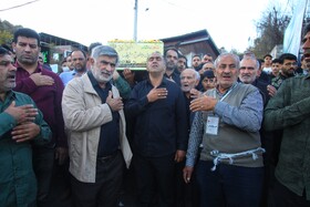 مراسم تشیع یک شهید گمنام و یادواره شهدای کِسلیان سوادکوه