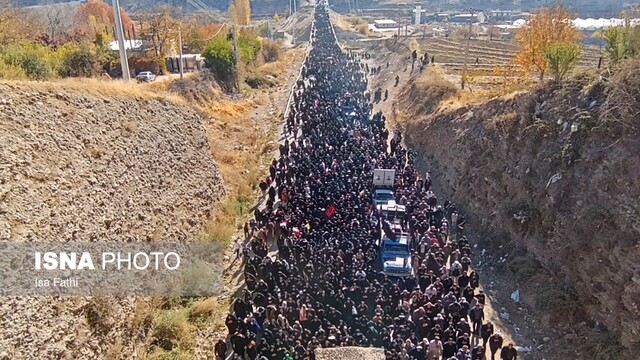 پیکر مطهر ۶ شهید گمنام دفاع مقدس در یاسوج تشییع شد