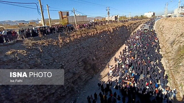 پیکر مطهر ۶ شهید گمنام دفاع مقدس در یاسوج تشییع شد