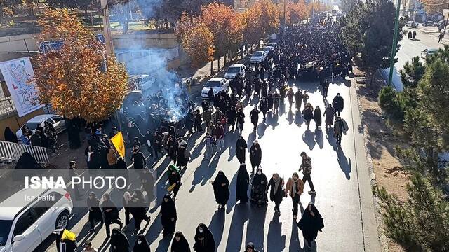 پیکر مطهر ۶ شهید گمنام دفاع مقدس در یاسوج تشییع شد