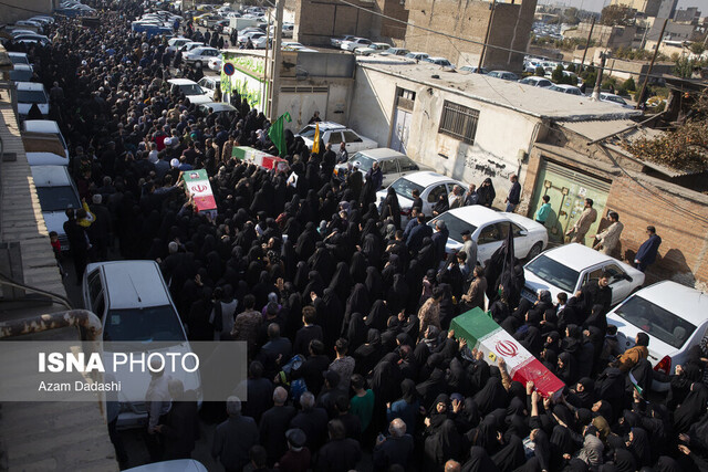 مراسم تشییع پیکرهای ۸ شهید گمنام - قزوین