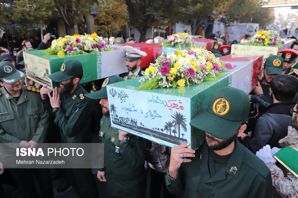 تشییع باشکوه ۴ شهید گمنام در تبریز