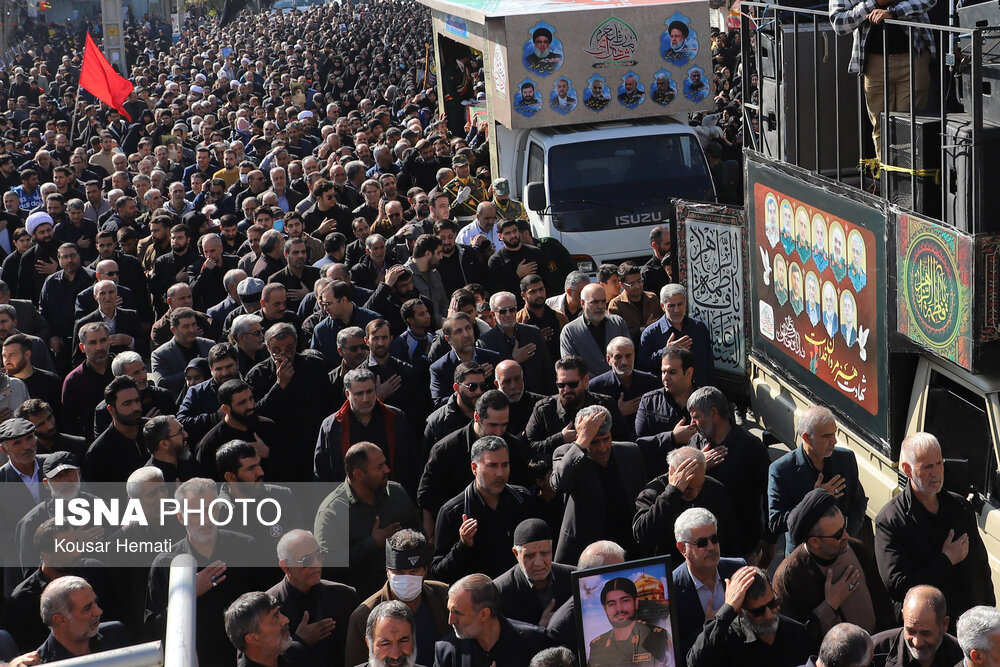 مراسم تشییع پیکرهای ۷ شهید گمنام - کرمانشاه