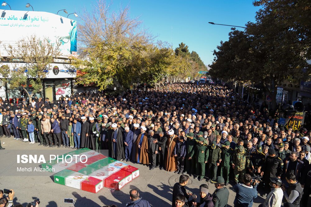 مراسم تشیع پیکرهای ۸ شهید گمنام - بجنورد