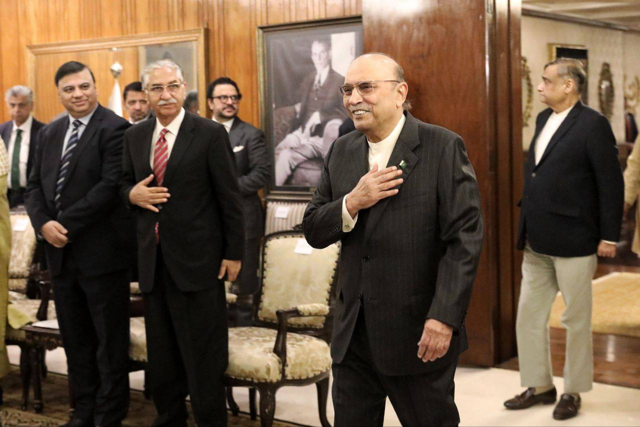 دیدار لاریجانی با  رئیس‌جمهور پاکستان