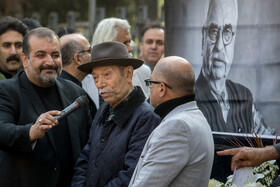  سخنرانی علی نصیریان در مراسم تشییع پیکر هادی مرزبان