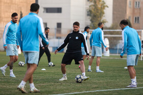 تمرین تیم فوتبال استقلال پیش از بازی با الوصل امارات