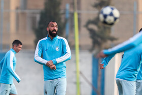 تمرین تیم فوتبال استقلال پیش از بازی با الوصل امارات