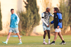 تمرین تیم فوتبال استقلال پیش از بازی با الوصل امارات