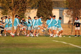 تمرین تیم فوتبال استقلال پیش از بازی با الوصل امارات