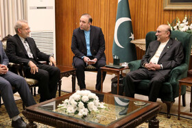 دیدار لاریجانی با  رئیس‌جمهور پاکستان