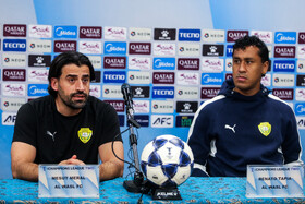نشست خبری مسعود میرال، سرمربی و رناتو تاپیا، بازیکن الوصل پیش از دیدار با استقلال