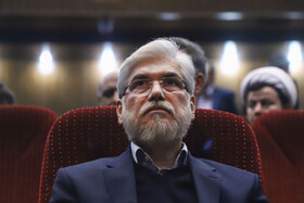 حسین سیمایی صراف، وزیر علوم، تحقیقات و فناوری در نشست وزیر علوم با اعضای هیات علمی دانشگاه فردوسی خراسان رضوی