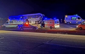 انحراف اتوبوس در رفسنجان ۹ مصدوم بر جا گذاشت