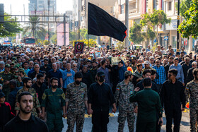 آیین تشییع ۶ شهید گمنام همزمان با ایام فاطمیه در شهر بوشهر