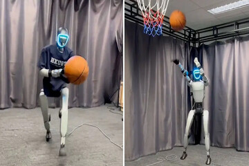 بسکتبال بازی کردن ربات انسان‌نمای چین را تماشا کنید