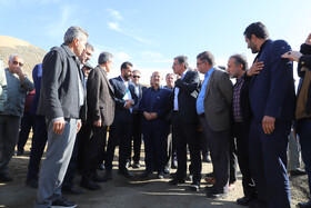 بازدید اعضای کمیسیون صنایع و معادن مجلس و معاونت وزیر صمت از معدن سنگ آهن خسروآباد