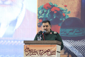 سخنرانی سردار محمدعلی نظری، فرمانده سپاه ثارالله استان در رزمایش اقتدار بسیجیان - کرمان