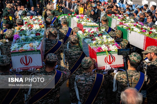 مراسم تشییع پیکرهای ۶ شهید گمنام - بوشهر