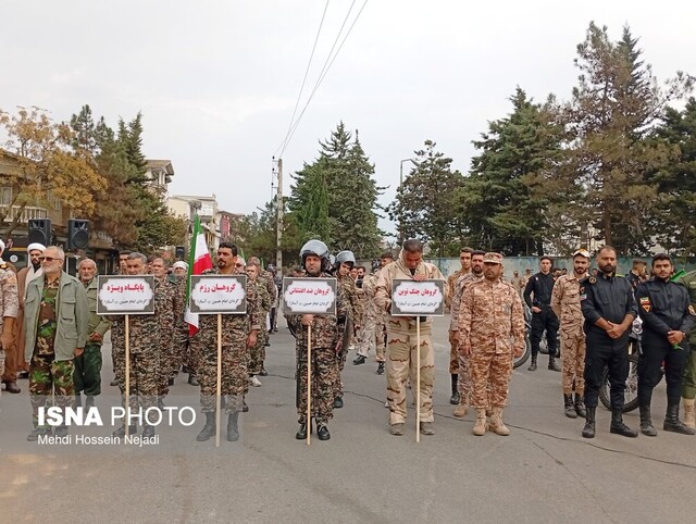 نمایش اقتدار و انسجام بسیجیان شیعه و سنی در آستارا