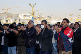 اقامه نماز باران در حرم مطهر رضوی