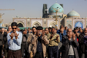اقامه نماز باران در حرم مطهر رضوی