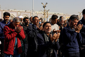 اقامه نماز باران در حرم مطهر رضوی