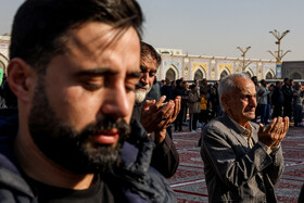 اقامه نماز باران در حرم مطهر رضوی