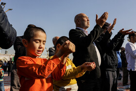 اقامه نماز باران در حرم مطهر رضوی