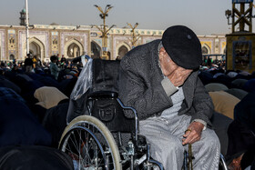 اقامه نماز باران در حرم مطهر رضوی