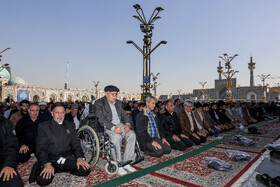 اقامه نماز باران در حرم مطهر رضوی