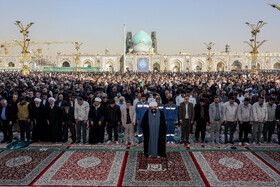 اقامه نماز باران در حرم مطهر رضوی