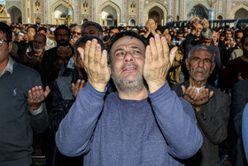 اقامه نماز باران در حرم مطهر رضوی