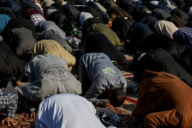 اقامه نماز باران در حرم مطهر رضوی