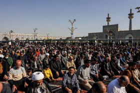 اقامه نماز باران در حرم مطهر رضوی