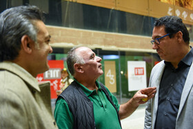 روح الله حسینی دبیر جشنواره، آلفرد یعقوب زاده و مجید سعیدی در جشنواره بین المللی فیلم فجر
