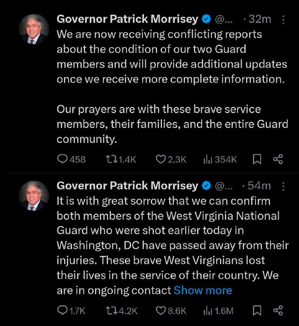 تیراندازی به نیروهای گارد ملی آمریکا در نزدیکی کاخ سفید