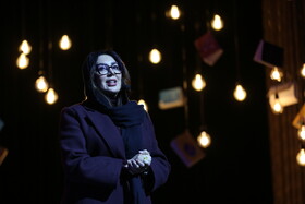 حضور لیلا بلوکات، بازیگر در رویداد «شب واژه و نوا» - اردبیل