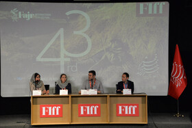 نشست فیلم «معامله در مرز» به کارردانی «ژاپار ریسکنلدی» در روز سوم جشنواره جهانی فیلم فجر- شیراز