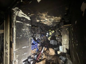 نجات ۷۰ نفر از آتش‌سوزی در یک ساختمان اقامتی در خیابان سعدی