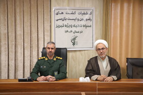 سرهنگ عادل سیف‌زاده، در رونمایی از کشفیات گشت‌ و ایست بازرسی سپاه ناحیه ویژه تبریز