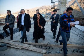 بازدید فرزانه صادق، وزیر راه و شهرسازی از کنارگذر آزادراه شمالی کرج
