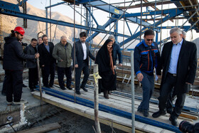 بازدید فرزانه صادق، وزیر راه و شهرسازی از کنارگذر آزادراه شمالی کرج