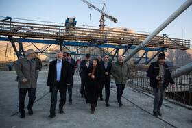 بازدید فرزانه صادق، وزیر راه و شهرسازی از کنارگذر آزادراه شمالی کرج