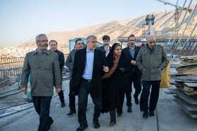 بازدید فرزانه صادق، وزیر راه و شهرسازی از کنارگذر آزادراه شمالی کرج