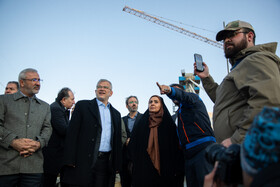 بازدید فرزانه صادق، وزیر راه و شهرسازی از کنارگذر آزادراه شمالی کرج